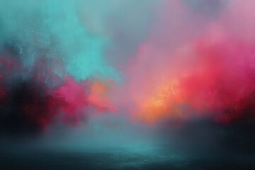 Abstract Vibrant Colorful Smoke in a Ethereal Dreamlike Background