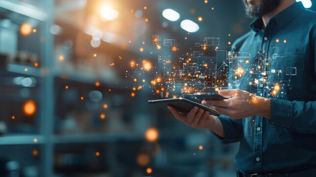 Digital transformation event modern workspace technology showcase urban office close-up innovation insights