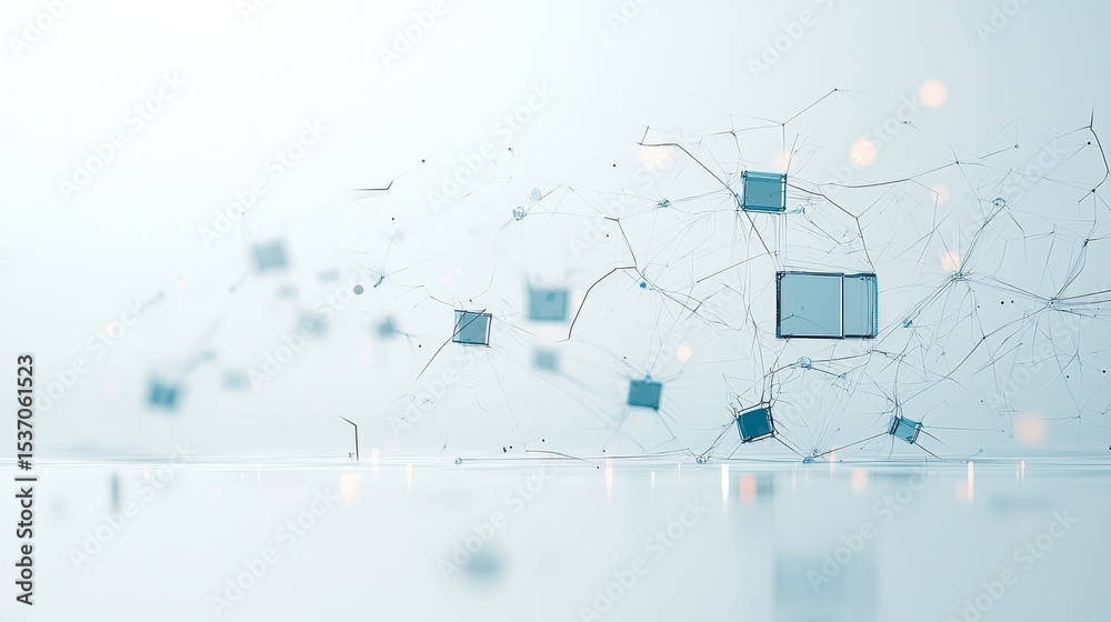 Poster digital connectivity in modern technology virtual environment abstract graphics futuristic perspecti