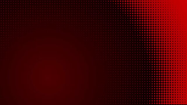 Vibrant red pattern with dots creates striking visual impact loop