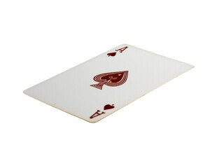 Ace of spades playing card isolated on transparent background