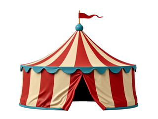 Classic circus tent isolated on transparent background