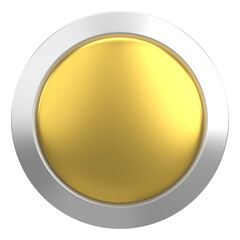Circle button. Price tag. 3D illustration.