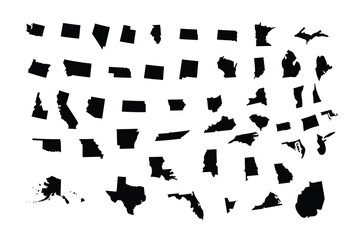 USA State Silhouettes Collection