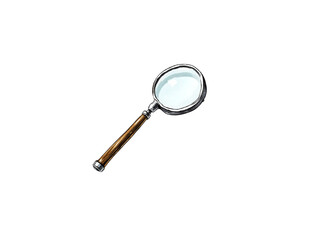 Hand drawn magnifying glass isolated on transparent background