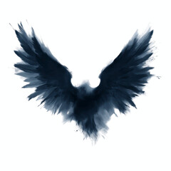 Obraz premium Abstract Watercolor Eagle in Flight - Wings Spread Wide