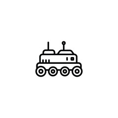 Fototapeta premium Space Rover Vehicle Outline Icon