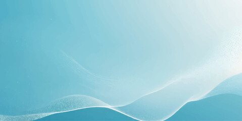 Abstract blue background with flowing wave patterns and light lines for modern design