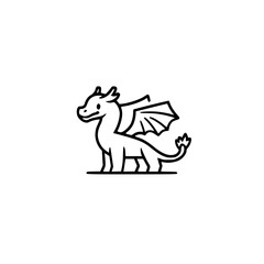 Fototapeta premium Fantasy Dragon Symbol Majestic Mythological Creature Illustration