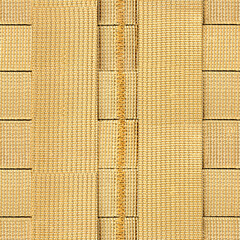 Seamless 4k photo texture of military khaki synthetic strap mesh material.