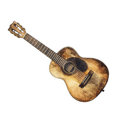 Fototapeta premium Acoustic guitar vector illustration. Classic string instrument artwork
