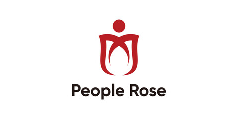 logo design combination people and rose,logo design symbol,icon,idea.