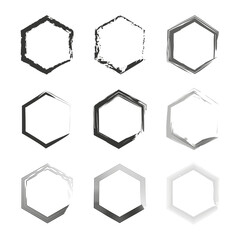 Octagon decor. Artistic frame symbol. Arrow flourish detail. Vector creative icon. EPS 10.