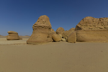 The Whale Desert, also known as Wadi Al Hitan, Egypt