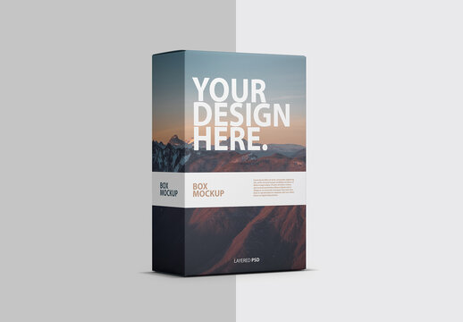 Vertical Box packaging mockup
