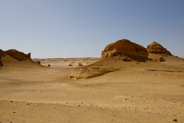 The Whale Desert, also known as Wadi Al Hitan, Egypt