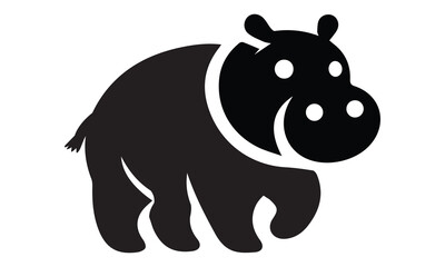 Hippo icon vector illustration art design