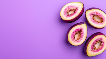 fresh figs on a purple background