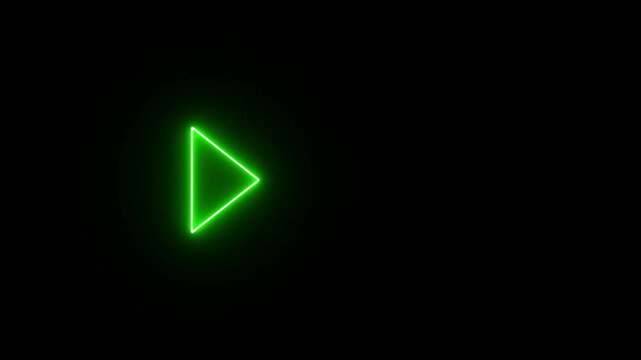 Next fast forward green symbols icon animation on black background. Right fast forward sign next button with fast forward.