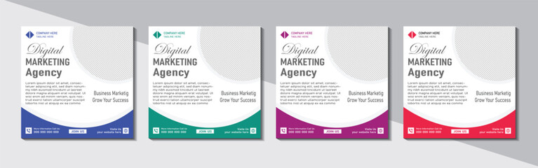Digital marketing agency and corporate social media post template