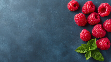 fresh raspberries on wooden background