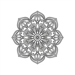 Mandala Line Illustration