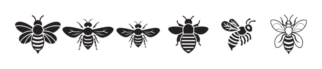 Bee Clipart for Nature and Ecology Themes. Victor illustration eps 10
