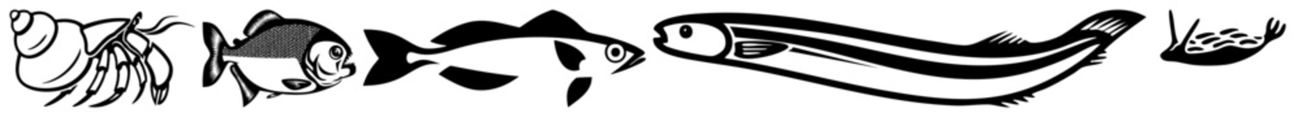 Vector Stylized animal figures form a dynamic interconnected vector .