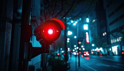 Security camera at night