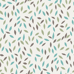 Abstract seamless pattern with small leaves
