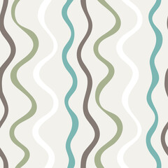 Abstract seamless pattern with wavy lines