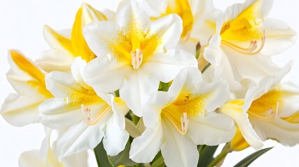 Fototapeta premium Stunning Bouquet of White and Yellow Flowers Close Up