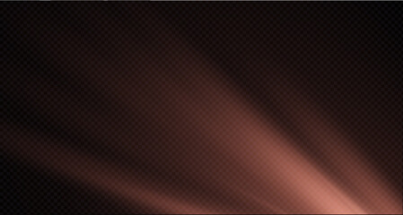 Spotlight on the stage or divine particle rays isolated on a black transparent background. The glow of the rays