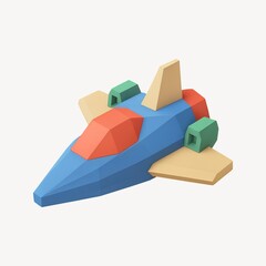 Colorful geometric toy plane