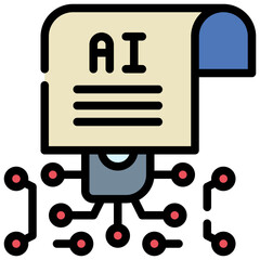 ai policy regulation processing chipset filled outline icon