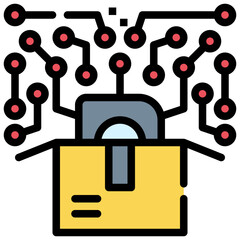 box open package explainable ai filled outline icon