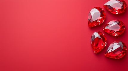 diamond on red background