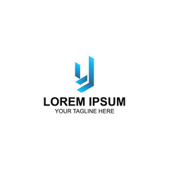 letter y logo design for company or business with creative illustration