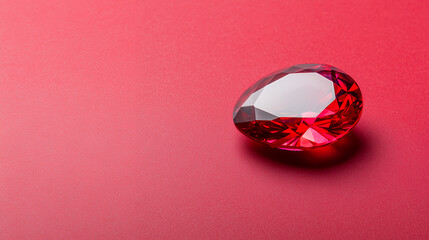 red heart on a red background