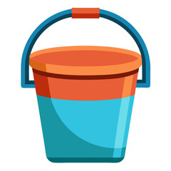 plastic bucket isolated on white