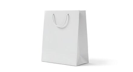 An Elevated View Of a White Paper Bag