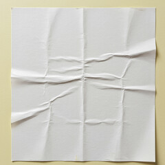 white crumpled and creased glued wrinkled paper poster texture background,papers printed in offset...