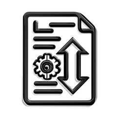 Fototapeta premium File upload symbol inside paper icon stock vector