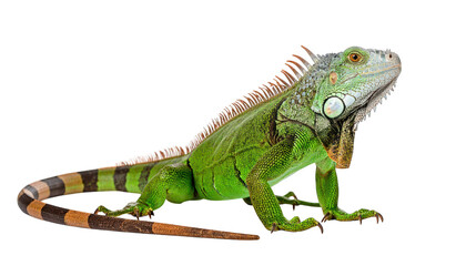 Fototapeta premium Green iguana profile shot