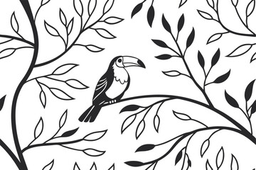 Seamless Floral Pattern with Vibrant Blossoms and Delicate Leaves for Elegant Textile and Wallpaper Designs