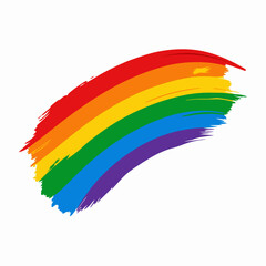 Fototapeta premium Pride LGBT Vibrant Rainbow Paint Stroke