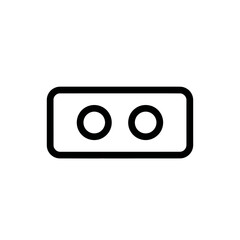 Simple Outline of a Double Outlet Electrical Box