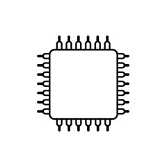 Simple Outline of a Computer Chip