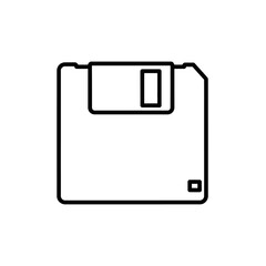 Simple Outline of a Vintage Floppy Disk Drive