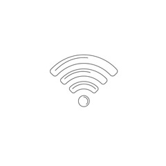Simple Wireless Network Icon Depicting Connectivity and Signal Strength
